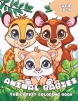 Cute Animal Babies Coloring Book