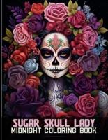 Sugar Skull Lady Midnight Coloring Book