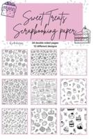 Scrapbooking Paper Black and White Designs, Sweets Cakes, Coloring Book
