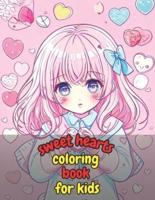 Sweet Hearts Coloring Book Simple and Cute