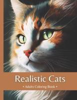 Realistic Cats Adult Coloring Book
