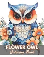 Flower Owl Coloring Book for Adult