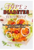 Type 2 Diabetes Food List