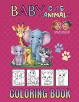 Baby Cute Animals, Coloring Book For Kids