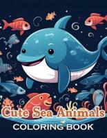 Cute Sea Animals Coloring Book for Kids