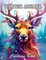 Winter Animal Coloring Book for Adults