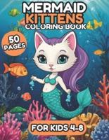 Mermaid Kittens Coloring Book For Kids