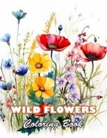 Wild Flowers Coloring Book For Adult