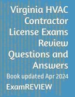 Virginia HVAC Contractor License Exams Review Questions and Answers