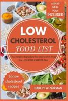 Low Cholesterol Food List