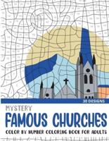 Mystery Famous Churches Color By Number Coloring Book for Adults