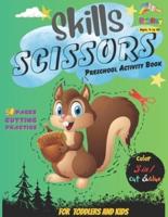 Skills Scissors Preschool Activity Book for Kids 4-10 Year Olds, Color, Cut & Glue