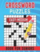 Easy Medium Crossword Puzzles Book For Seniors