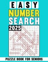 2025 Easy Number Search Puzzle Book For Seniors