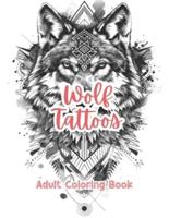 Wolf Tattoos Adult Coloring Book Grayscale Images By TaylorStonelyArt