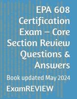 EPA 608 Certification Exam - Core Section Review Questions & Answers