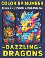 Color by Number Simple Color Palette & High Detailed Dazzling Dragons