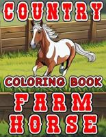 Country Coloring Book - Farm Horse