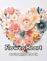 Flower Heart Coloring Book