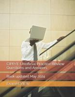 CIPP/E Unofficial Practice Review Questions and Answers