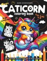 Magic Caticorn Coloring Book for Kids 4-8 High Contrast