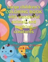 Large Children's Coloring Book With Wonderful Animals and Mythical Creatures