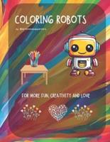 Coloring Book Robots for Kids and Adults