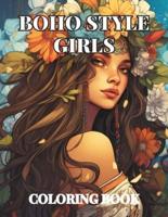 Boho Girls Coloring Book for Mindful Relaxation