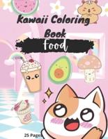 Kawaii Coloring Book: Food