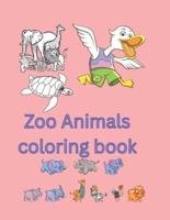 Zoo Animals coloring book for kids: cute and lovely zoo animals