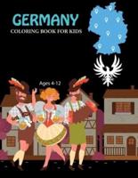 Germany Coloring Book For Kids Ages 4-12: Germany Coloring Book