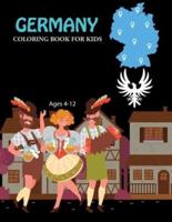 Germany Coloring Book For Kids Ages 4-12