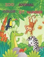 Zoo Animals Color By Numbers: 45 fun zoo animal  for coloring fun for all kids ages 4-12