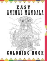Easy Animal Mandala Coloring Book