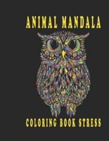 Animal Mandala Coloring Book Stress