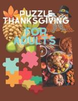 Puzzle Thanksgiving for adults : Thanksgiving puzzle fun activity book  for adults