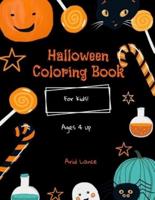 Halloween Coloring Books for Kids: Cute interactive coloring book for ages 4-8