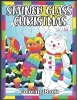 Stained Glass Christmas Coloring Book: Christmas Design