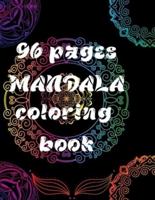 96 Pages MANDALA Coloring Book Adult Coloring Book Spiral Bound