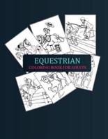Equestrian Coloring Book For Adults
