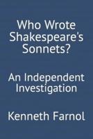 Who Wrote Shakespeare's Sonnets?