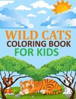 Wild Cats Coloring Book For Kids
