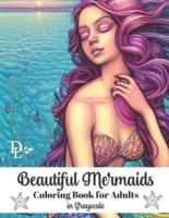 Beautiful Mermaids Coloring Book for Adults in Grayscale