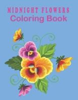 Midnight Flowers Coloring Book