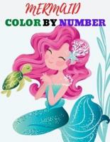 Mermaid Color By Number Coloring Book