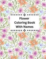 Flower Coloring Book With Names