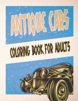 Antique Cars Adult Coloring Book