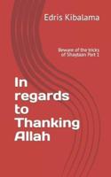 In Regards to Thanking Allah