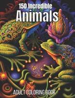 150 Incredible Animals Adult Coloring Book
