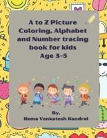 A to Z Tracing and Picture Coloring Book